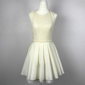 Moon Collection Lace Tulle Fit Flare Mini Dress